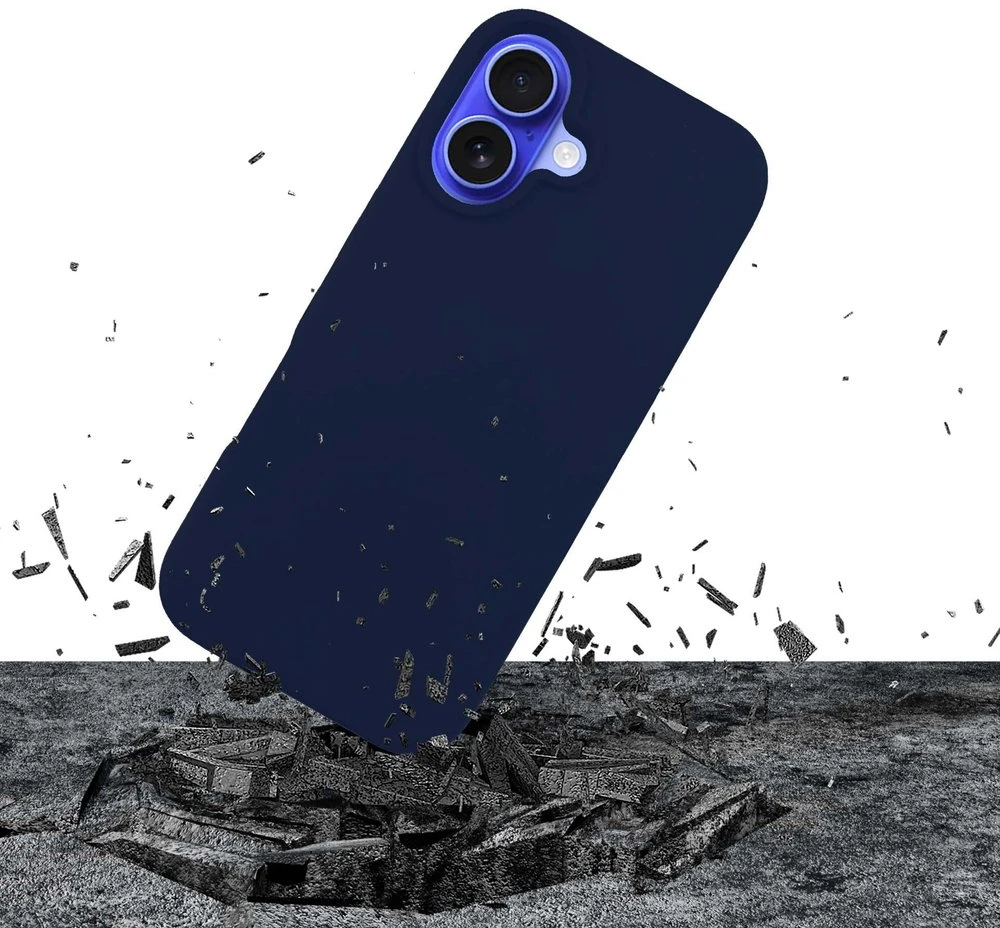 3MK silikoninis dėklas Apple iPhone 16 Plus 6.7" tamsiai mėlynas
