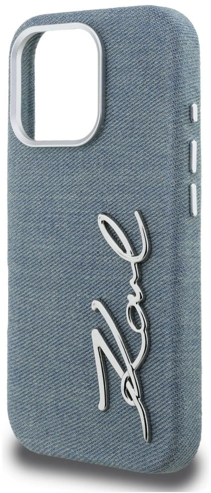 Dėklas Karl Lagerfeld FW Jeans Signature Logo iPhone 16 Pro Case - Mėlyna