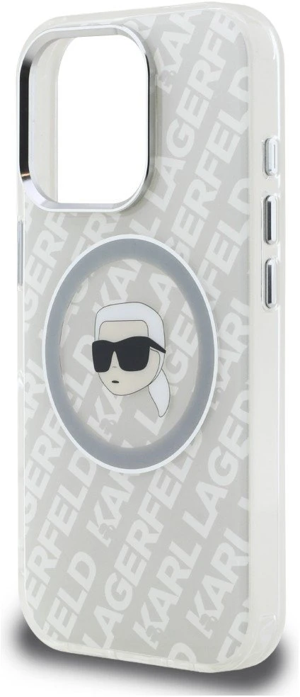 „Karl Lagerfeld IML“ „Karl Head“ logotipo „MagSafe“ dėklas, skirtas „iPhone 16 Pro“ – pilkas