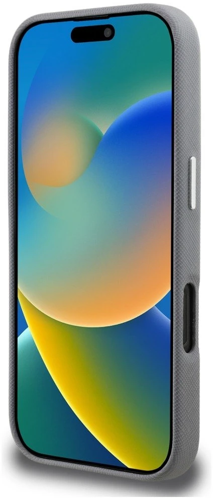 Karl Lagerfeld Grained PU K&CH Heads dėklas skirtas Apple iPhone 16 Pro Max pilkos spalvos