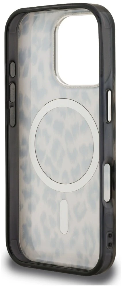 Karl Lagerfeld IML Leopard MagSafe dėklas Apple iPhone 16 Pro Max rudos spalvos