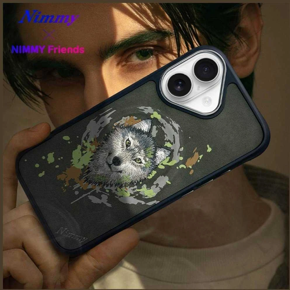 Nimmy Wolf MagSafe dėklas Apple iPhone 16 pilkos spalvos