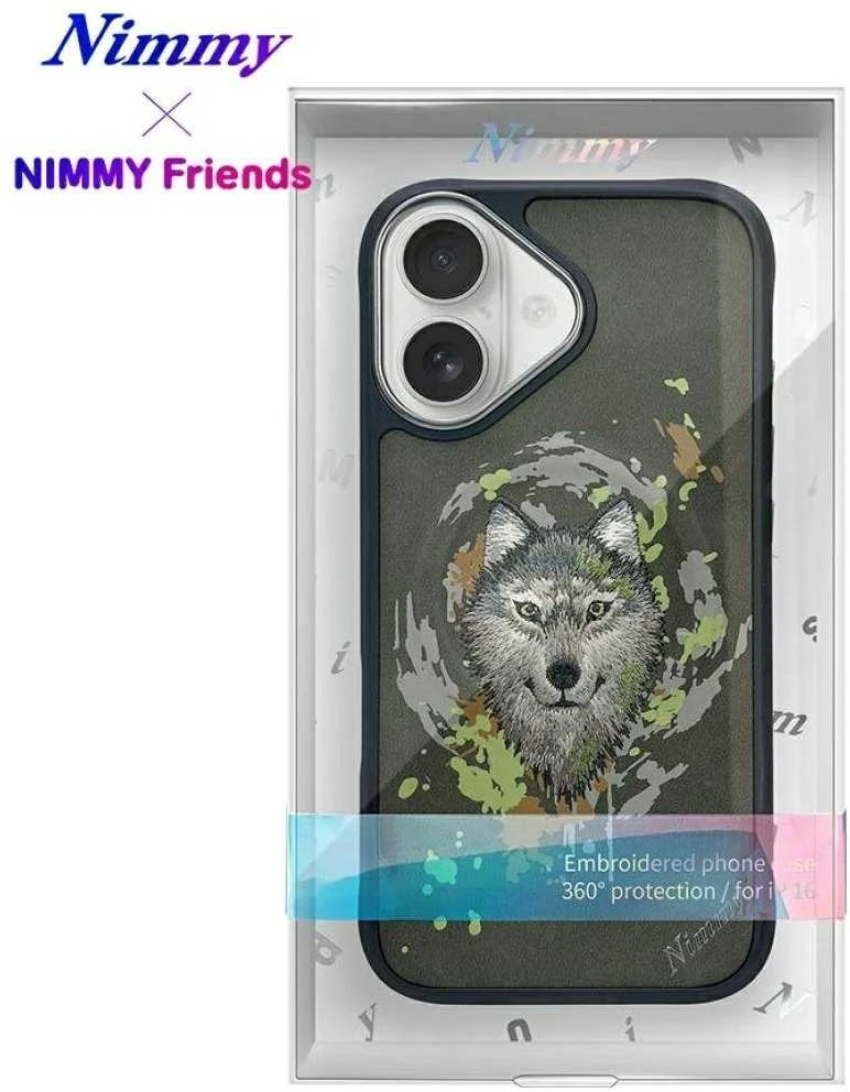 Nimmy Wolf MagSafe dėklas Apple iPhone 16 pilkos spalvos