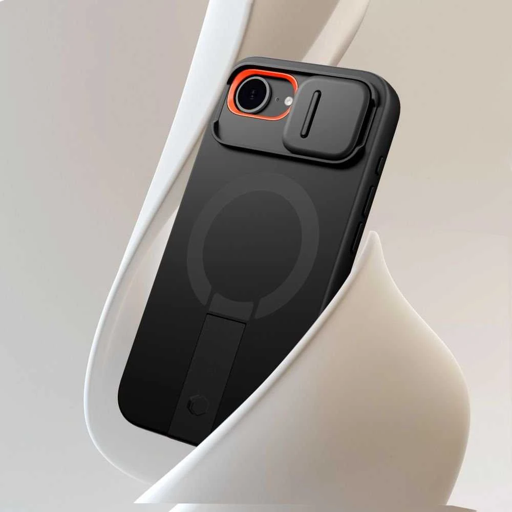Tech-Protect Kevlar Aura MagSafe dėklas skirtas Apple iPhone 16e – juodos spalvos