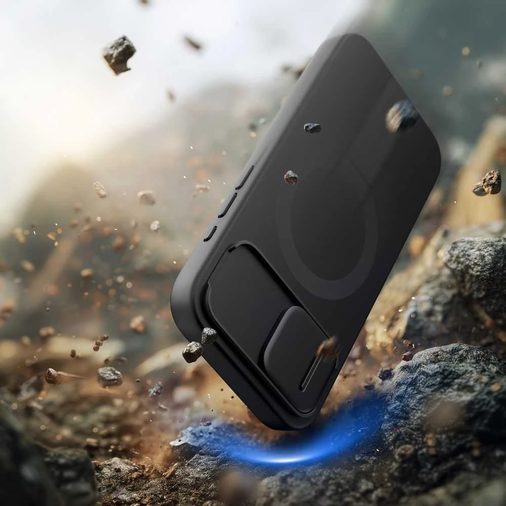 Tech-Protect Kevlar Aura MagSafe dėklas skirtas Apple iPhone 16e – juodos spalvos
