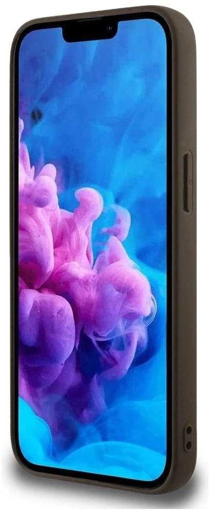 Guess 4G Flowers Print MagSafe dėklas iPhone 16e - ruda
