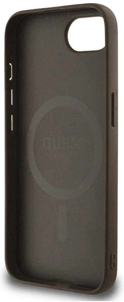 Guess 4G Flowers Print MagSafe dėklas iPhone 16e - ruda