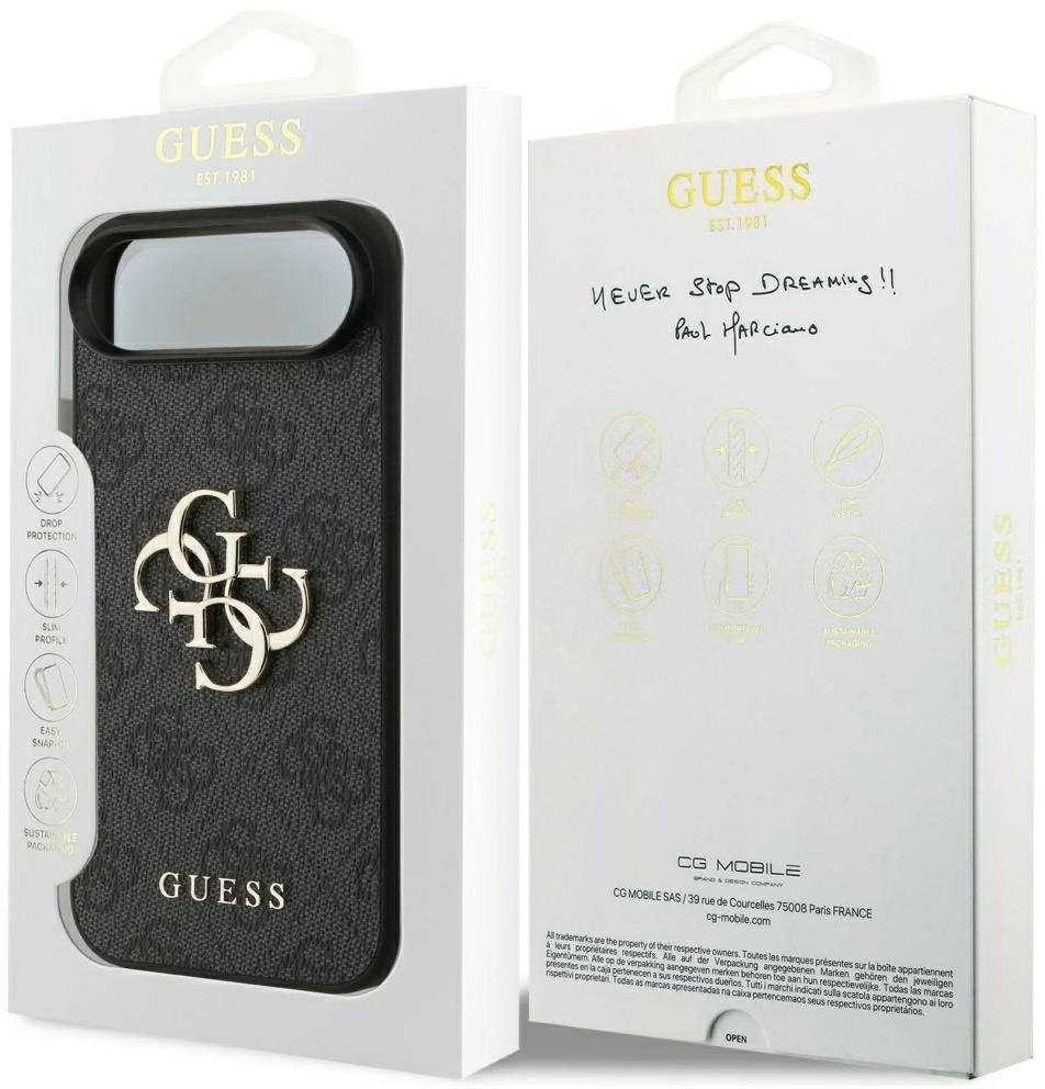 Dėklas Guess 4G Big Logo skirtas Apple iPhone 17 Air juodos spalvos