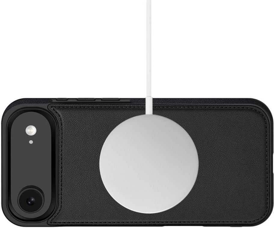 „Tech-Protect“ piniginės formos „MagSafe“ dėklas, skirtas „iPhone 17 Air“ – matinis juodas
