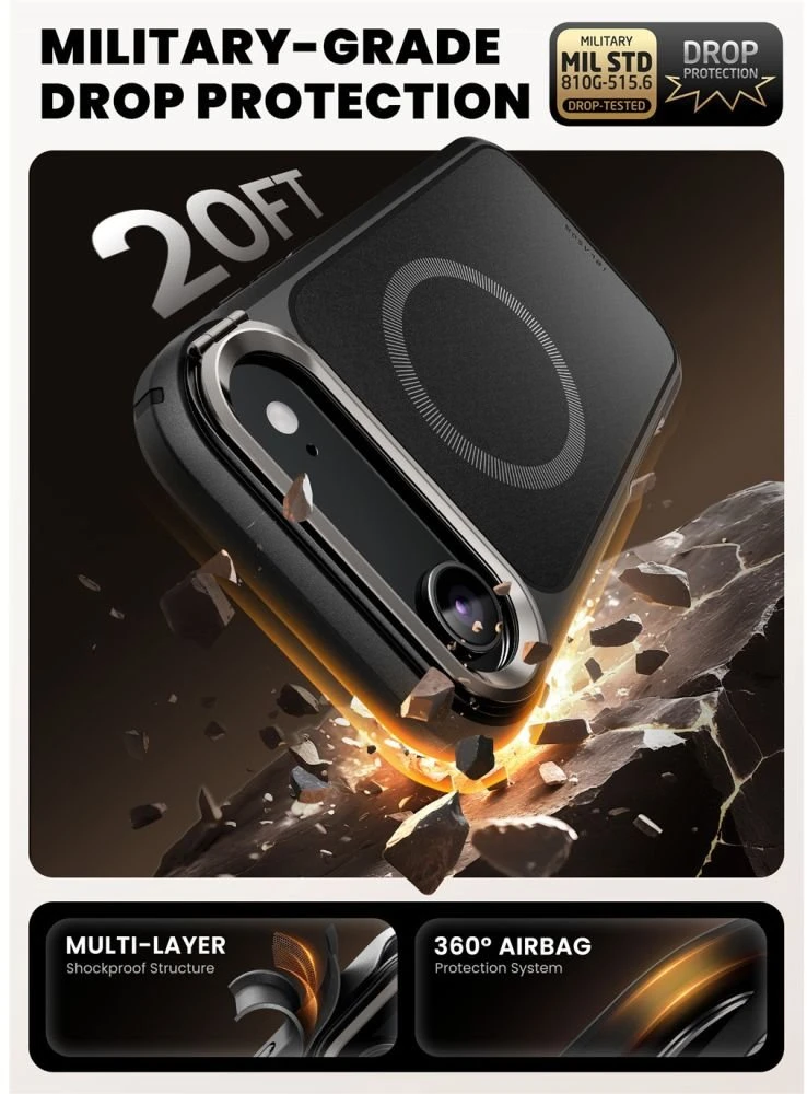 Telefono dėklas iPhone 17 Air juodas MagSafe Supcase