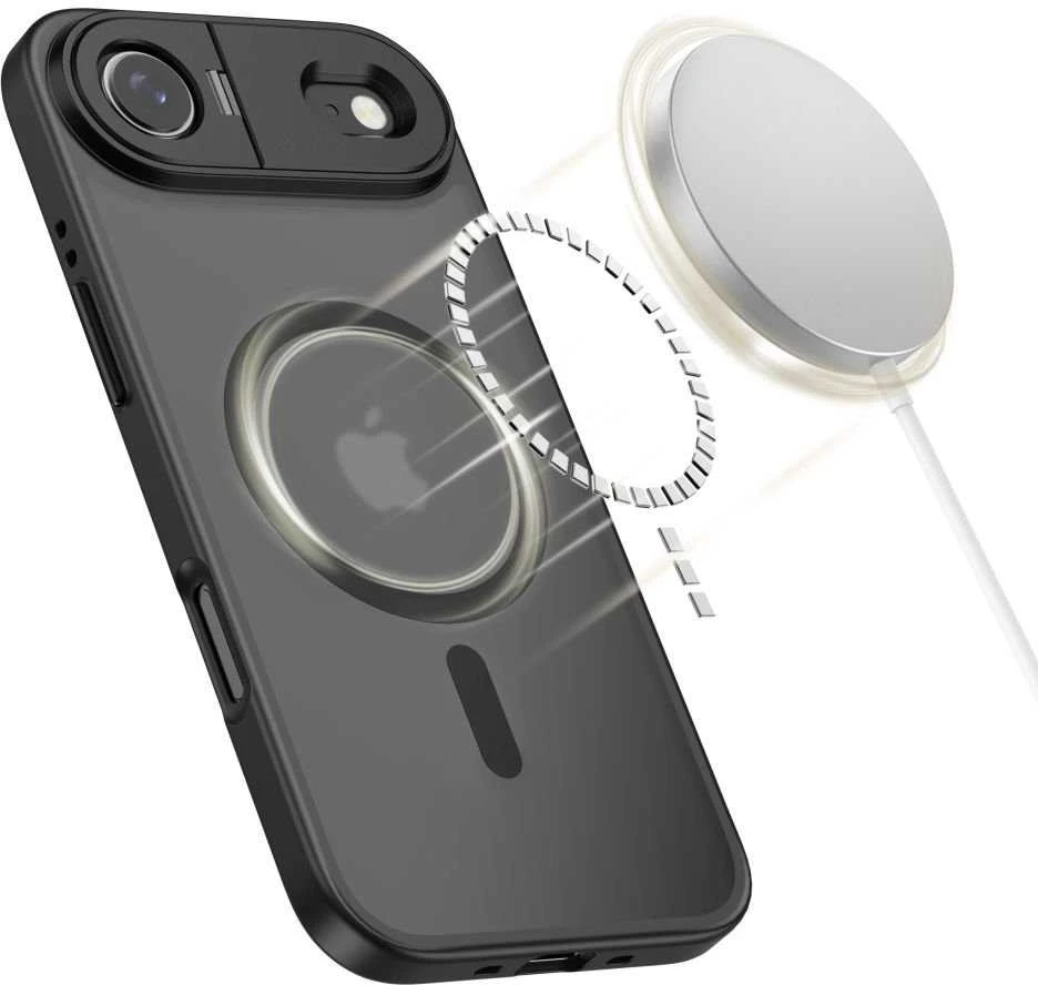 Tech-Protect MagStand MagSafe dėklas skirtas Apple iPhone 17 Air – matinis juodos spalvos