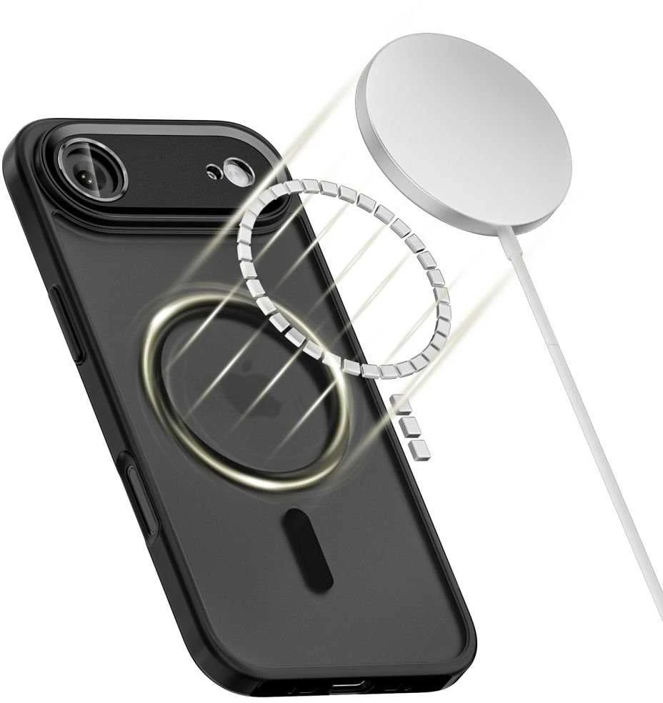 Tech-Protect MagCam MagSafe dėklas skirtas Apple iPhone 17 Air – matinis juodos spalvos