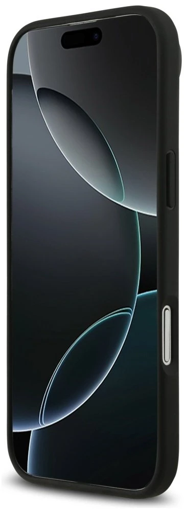 Dėklas Mercedes Leather Laurel Leaves Stripes MagSafe skirtas Apple iPhone 17 Air juodos spalvos