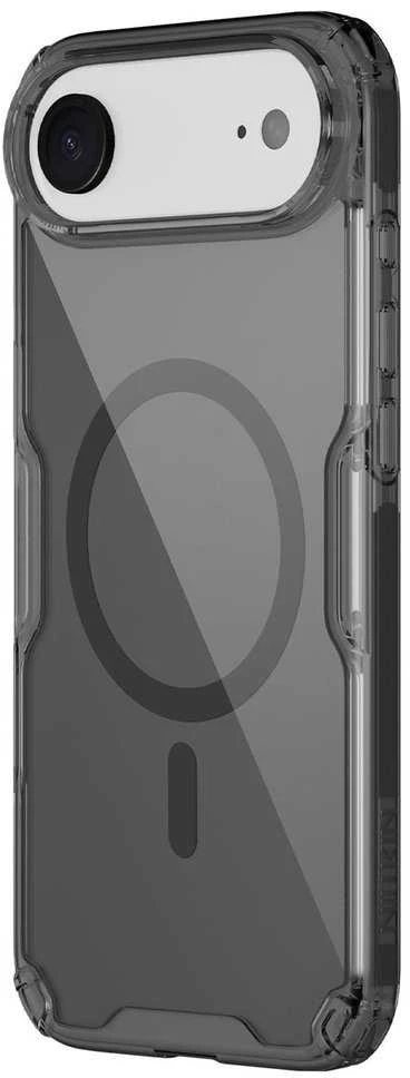 Nillkin Nature TPU Pro Magnetic dėklas suderinamas su MagSafe skirtas Apple iPhone 17 Air – Translucent juodos spalvos