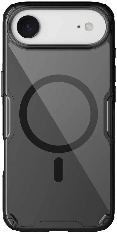 Nillkin Nature TPU Pro Magnetic dėklas suderinamas su MagSafe skirtas Apple iPhone 17 Air – Translucent juodos spalvos