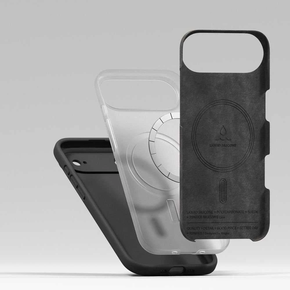 „Ringke“ silikoninis magnetinis „MagSafe“ dėklas, skirtas „iPhone 17 Air“ – Juodas