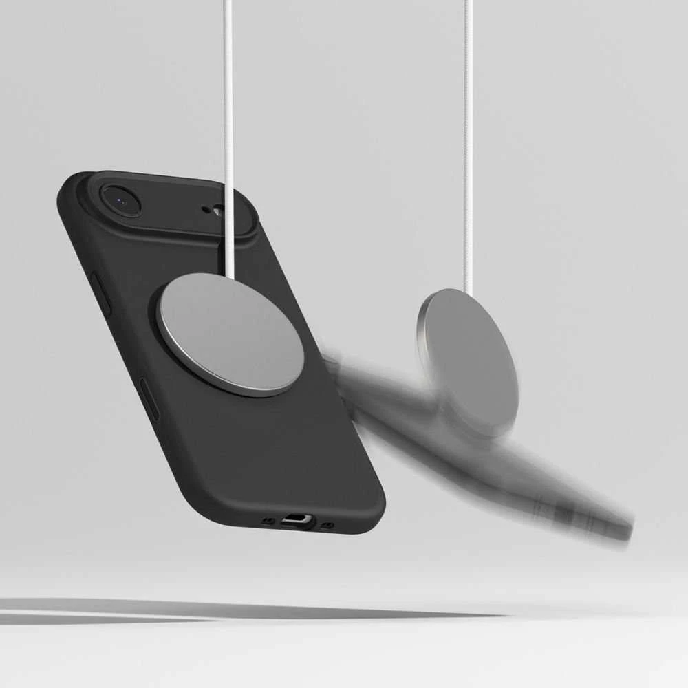 „Ringke“ silikoninis magnetinis „MagSafe“ dėklas, skirtas „iPhone 17 Air“ – Juodas