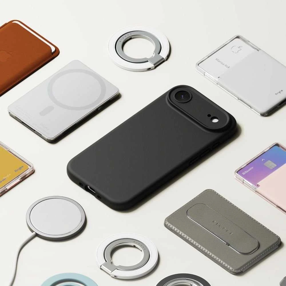 „Ringke“ silikoninis magnetinis „MagSafe“ dėklas, skirtas „iPhone 17 Air“ – Juodas