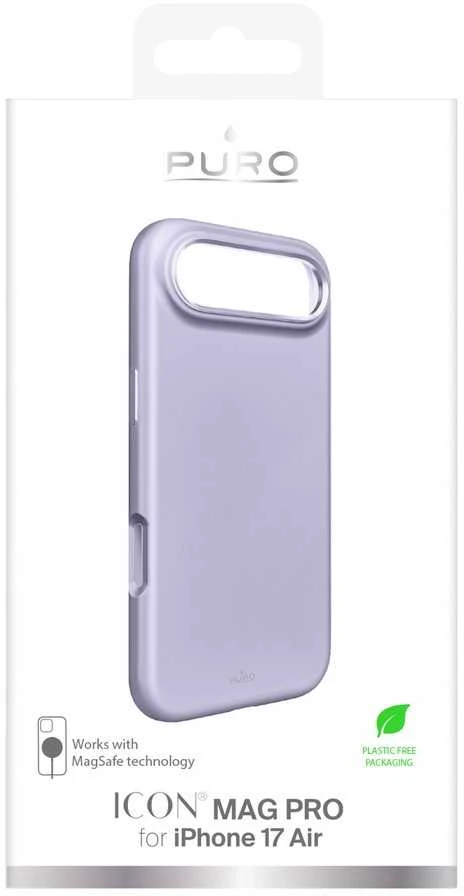 Puro Pure Icon Mag Pro Liquid Silicone dėklas skirtas Apple iPhone 17 Air, MagSafe Compatible, with Camera Protection and Aluminum Mygtukai – rožinės spalvos