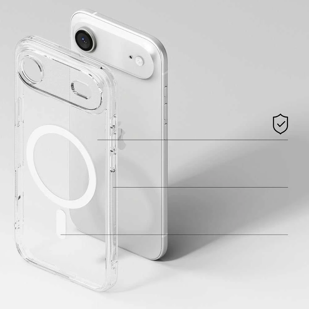 Ringke Fusion Magnetic MagSafe dėklas skirtas Apple iPhone 17 Air – skaidrus