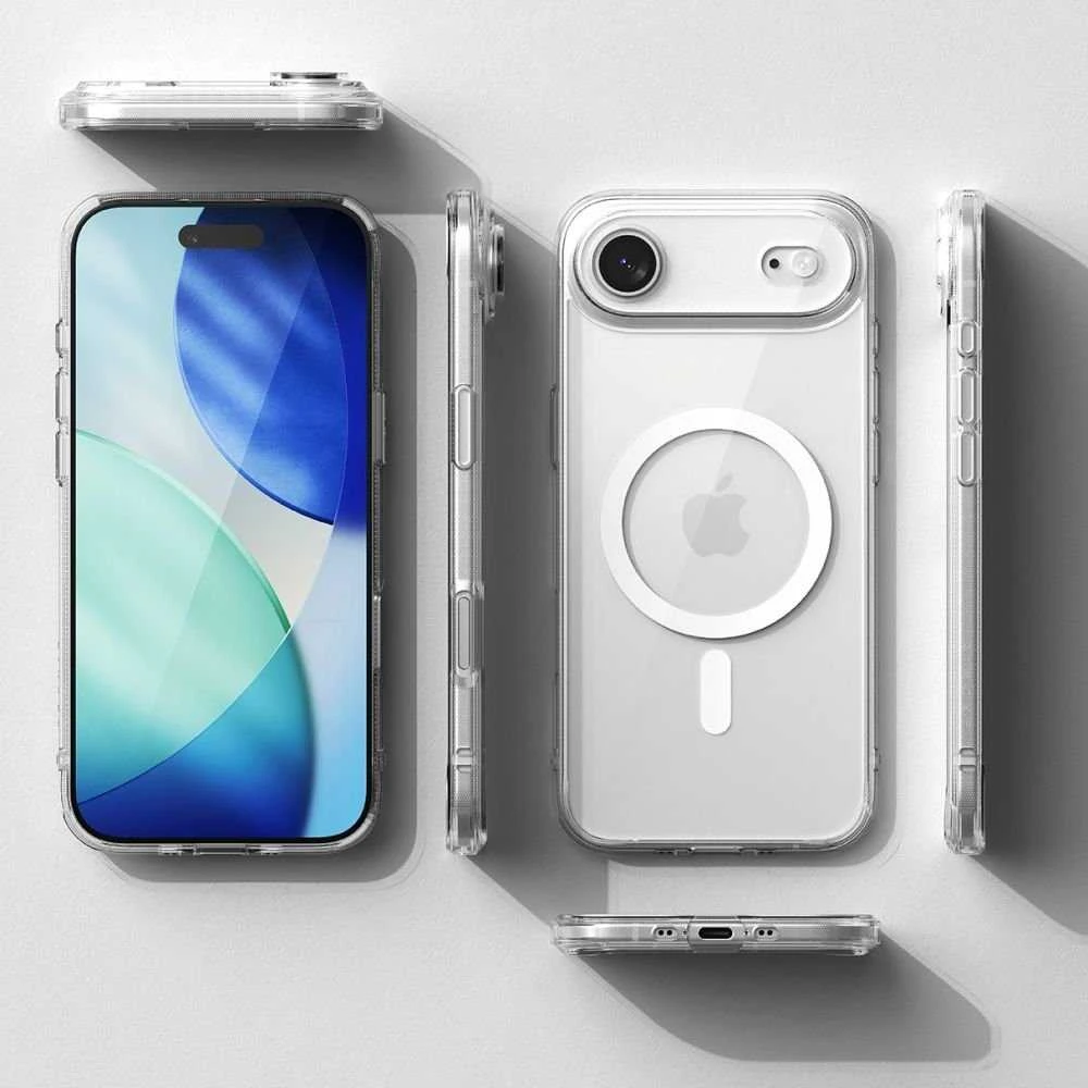 Ringke Fusion Magnetic MagSafe dėklas skirtas Apple iPhone 17 Air – skaidrus
