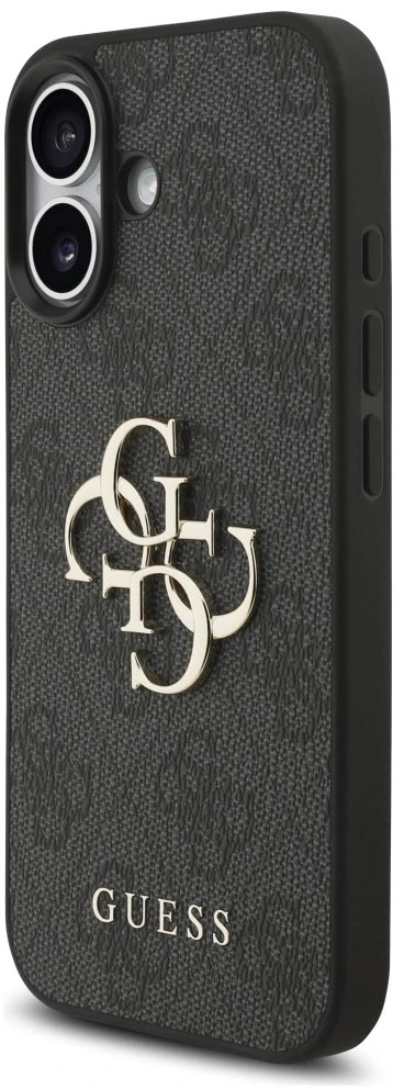 Guess 4G Strap 4G Classic Logo dėklas skirtas Apple iPhone 17 juodos spalvos