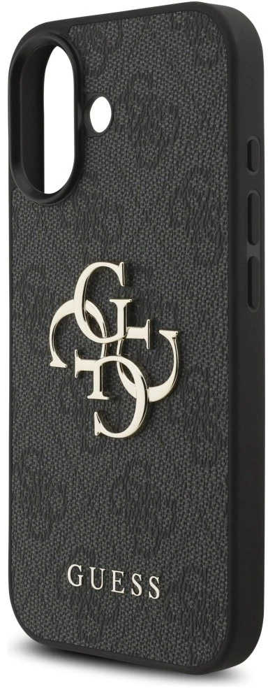 Guess 4G Strap 4G Classic Logo dėklas skirtas Apple iPhone 17 juodos spalvos