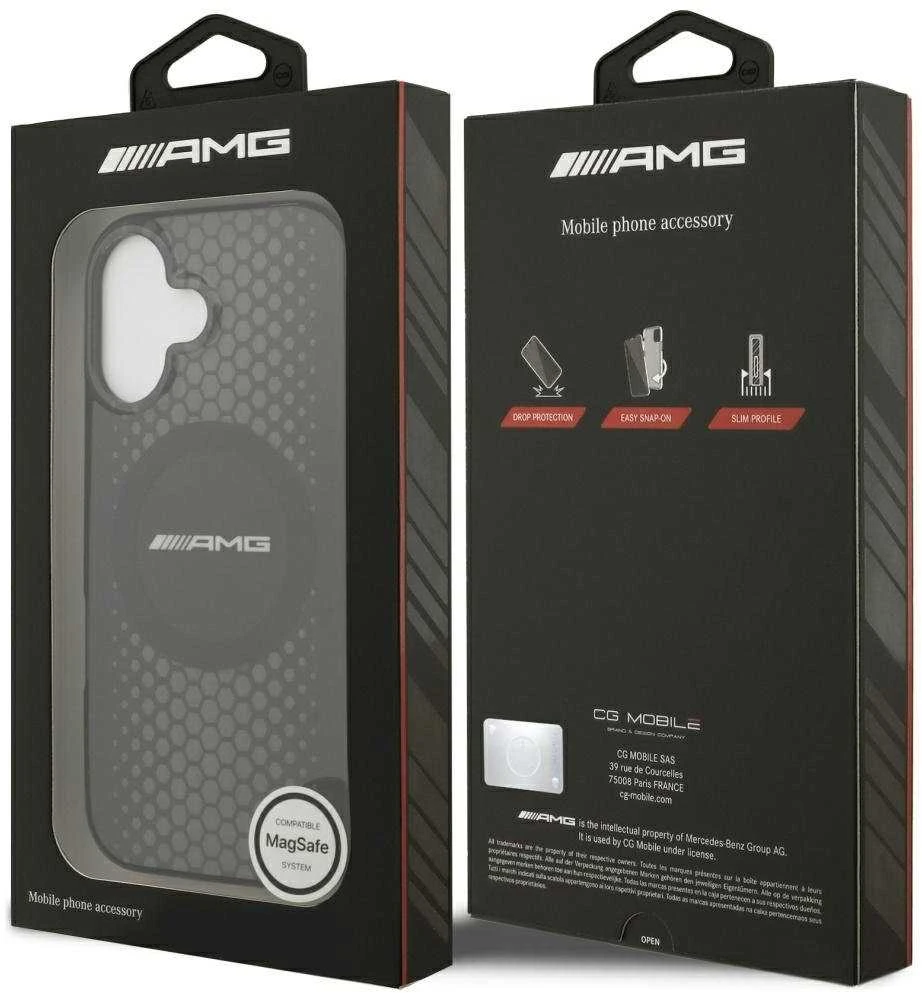 Mercedes Dėklas AMG Double Layer skaidrus Graphics MagSafe Apple iPhone 17 juodos spalvos