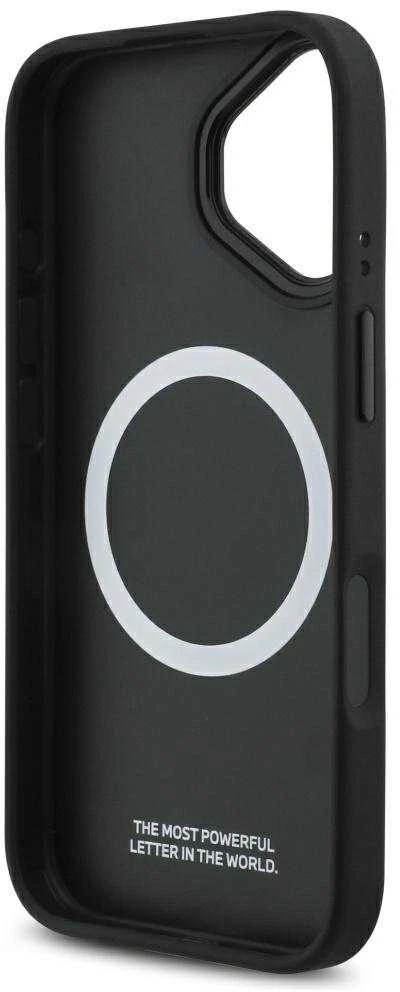 Dėklas BMW M Quilted Logo MagSafe Apple iPhone 17 juodos spalvos