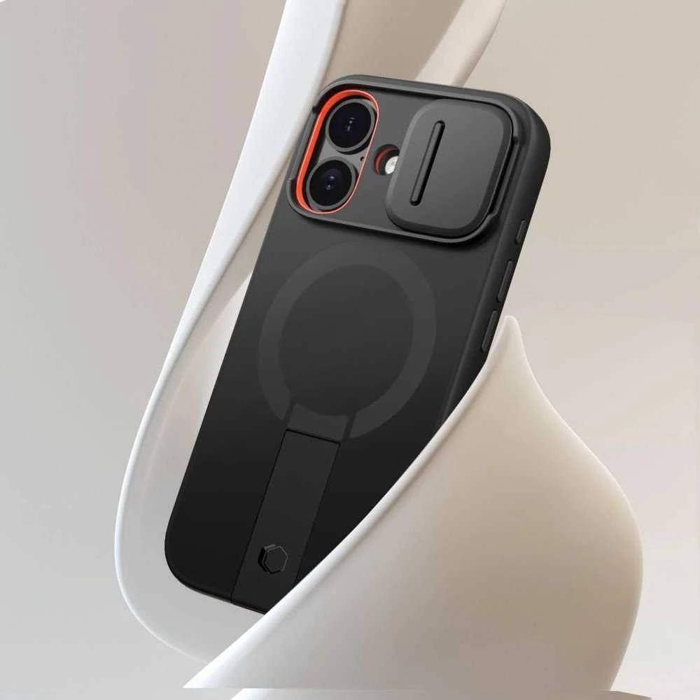 Tech-Protect Kevlar Aura MagSafe dėklas skirtas Apple iPhone 17 – juodos spalvos