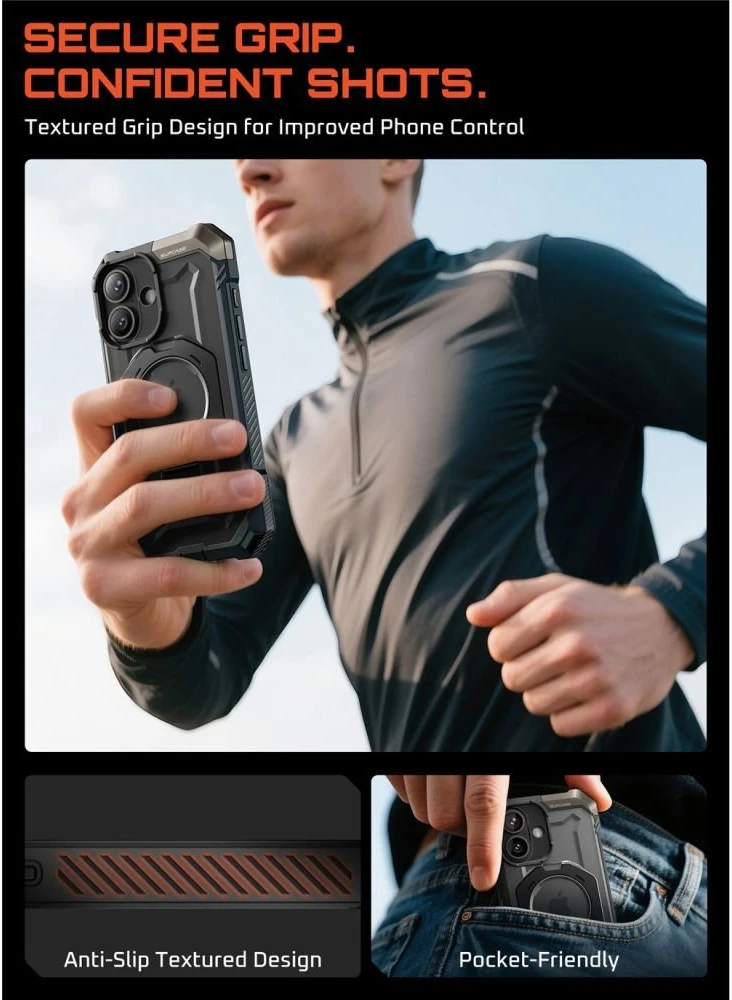 Telefono dėklas iPhone 17 juodas MagSafe Supcase