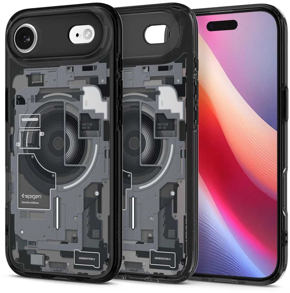 Spigen Ultra Hybrid MagSafe dėklas skirtas Apple iPhone 17 Air Zero One – juodos spalvos