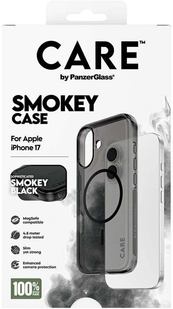 „Panzer Glass CARE by PanzerGlass Flagship Urban Explorer“ su Juodu „MagSafe iPhone 17“ dinaminiu dėklu