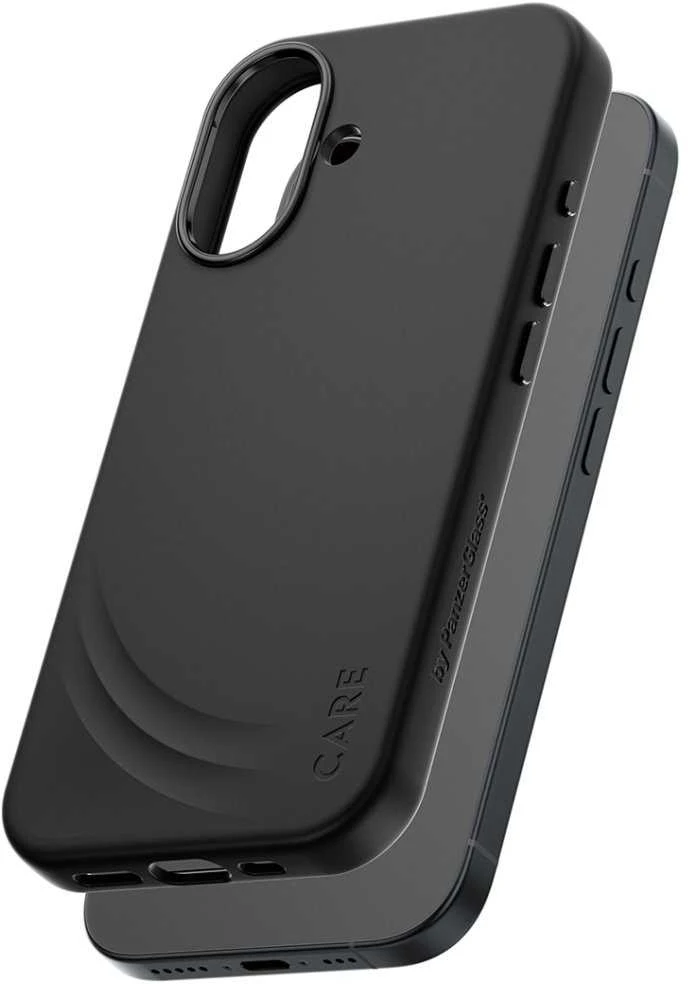„Panzer Glass CARE by PanzerGlass“ su „FLOW MagSafe“ dėklu, skirtu „iPhone 17“ – Juodas
