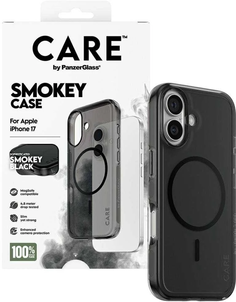 „Panzer Glass CARE by PanzerGlass Flagship Urban Explorer“ su Juodu „MagSafe iPhone 17“ dinaminiu dėklu