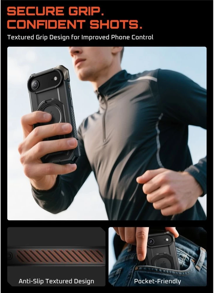 Telefono dėklas iPhone 17 juodas MagSafe Supcase