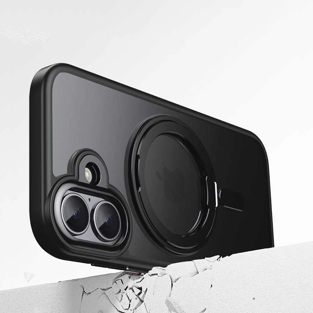 Tech-Protect MagRing MagSafe dėklas skirtas Apple iPhone 17 – matinis juodos spalvos