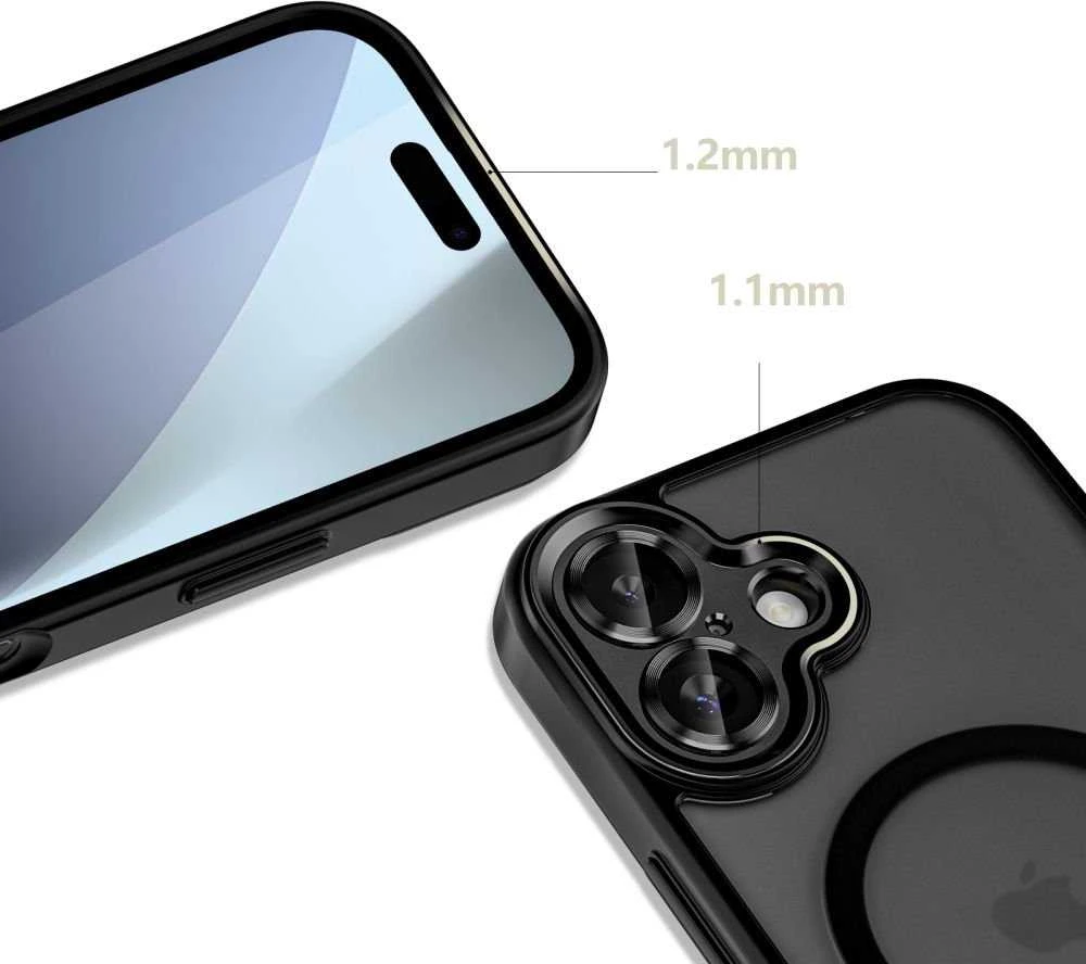 Tech-Protect MagCam MagSafe dėklas skirtas Apple iPhone 17 – matinis juodos spalvos