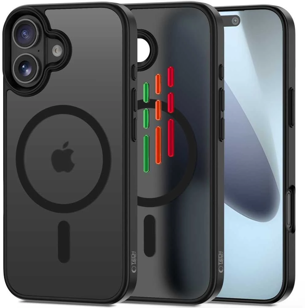 Tech-Protect MagMat XT 4-set MagSafe dėklas skirtas Apple iPhone 17 – matinis juodos spalvos