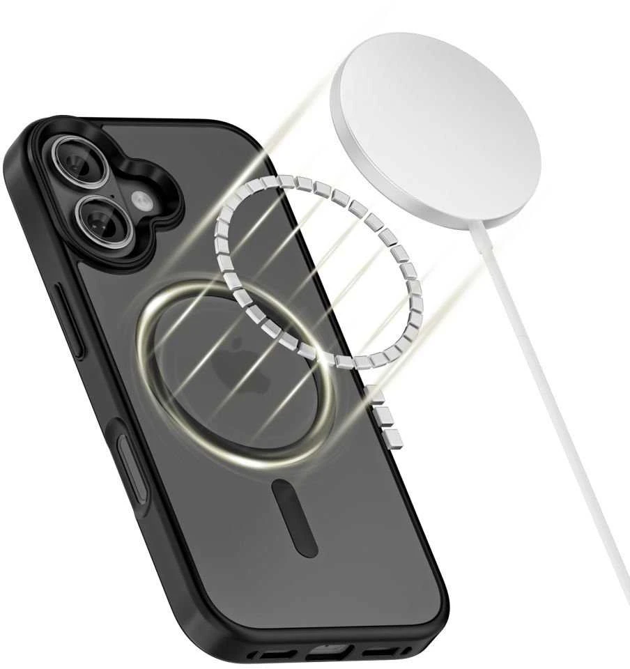 Tech-Protect MagMat XT 4-set MagSafe dėklas skirtas Apple iPhone 17 – matinis juodos spalvos