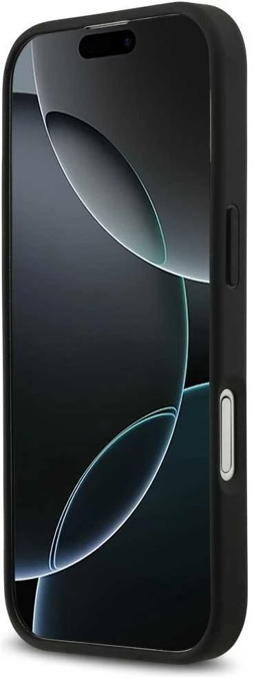 Mercedes Plain Smooth Leather MagSafe dėklas Apple iPhone 17 juodos spalvos