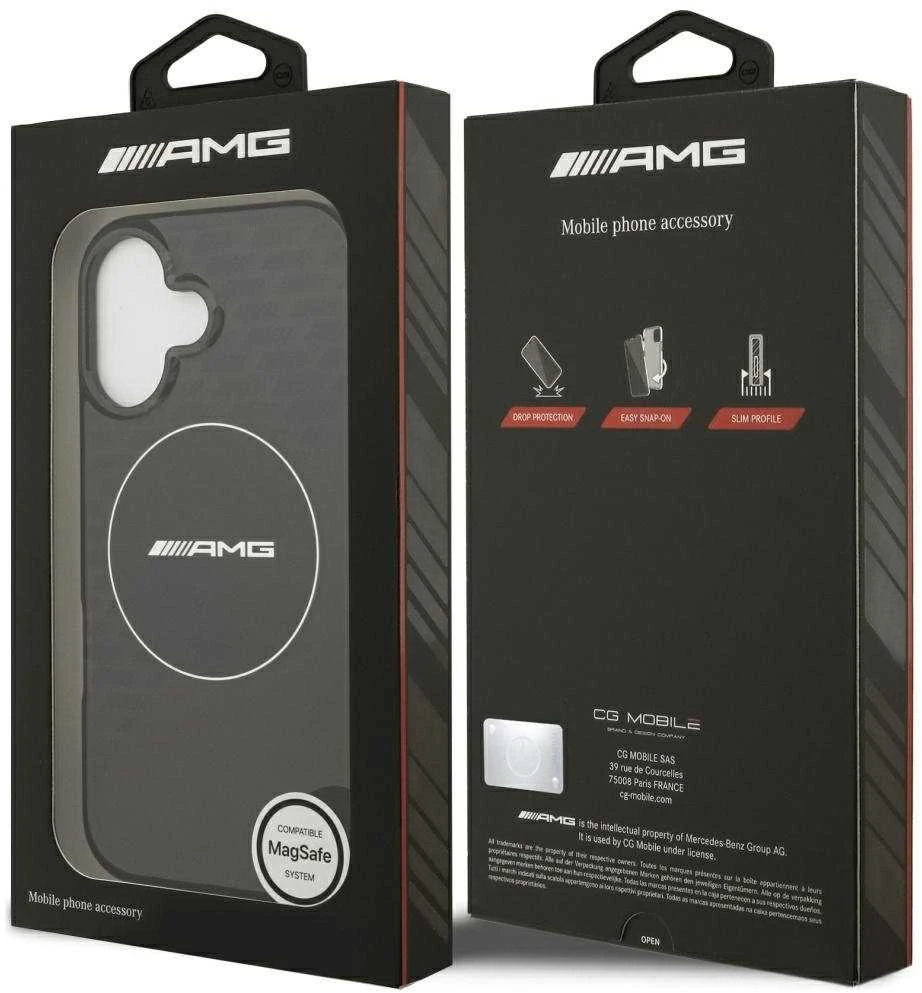 Mercedes AMG Double Layer Transparent Smocked MagSafe dėklas Apple iPhone 17 juodos spalvos