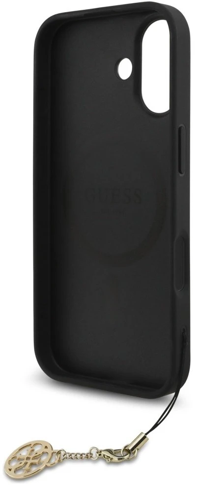 Guess 4G Charm dėklas skirtas Apple iPhone 17 Tone on Tone pilkos spalvos