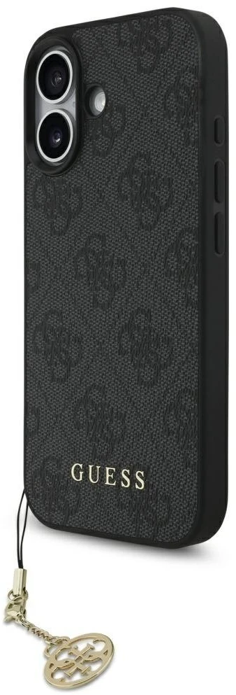 Guess 4G Charm dėklas skirtas Apple iPhone 17 Tone on Tone pilkos spalvos