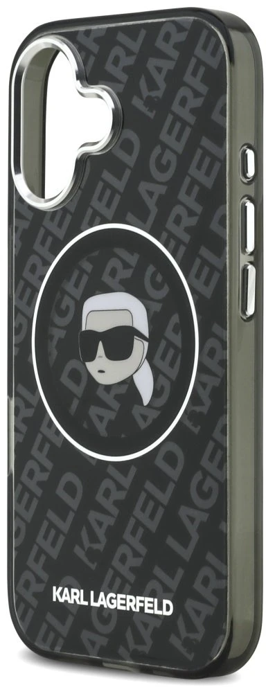 Dėklas Karl Lagerfeld IML Karl Head Logo MagSafe for Apple iPhone 17 Pro juodos spalvos