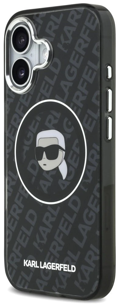 Dėklas Karl Lagerfeld IML Karl Head Logo MagSafe for Apple iPhone 17 Pro juodos spalvos