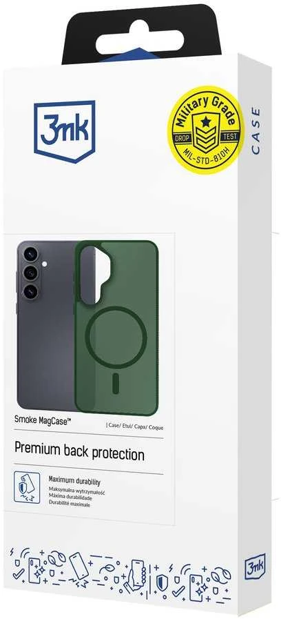 Nezatříděno 3Mk apsaugos 3mk dūminis „MagCase“ dėklas, skirtas iPhone 17 - Žalias-Translucent
