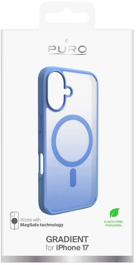 „Puro“ gradientinis TPU dėklas, suderinamas su „MagSafe“, skirtas „iPhone 17“ - Mėlyna
