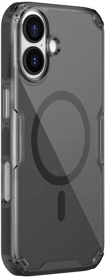 Nillkin Nature TPU Pro Magnetic dėklas suderinamas su MagSafe skirtas Apple iPhone 17 – Translucent juodos spalvos
