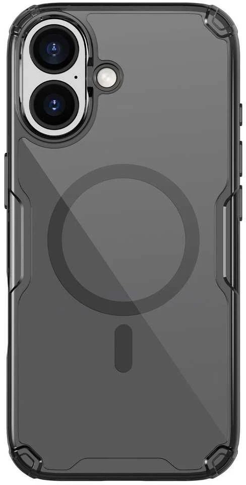 Nillkin Nature TPU Pro Magnetic dėklas suderinamas su MagSafe skirtas Apple iPhone 17 – Translucent juodos spalvos